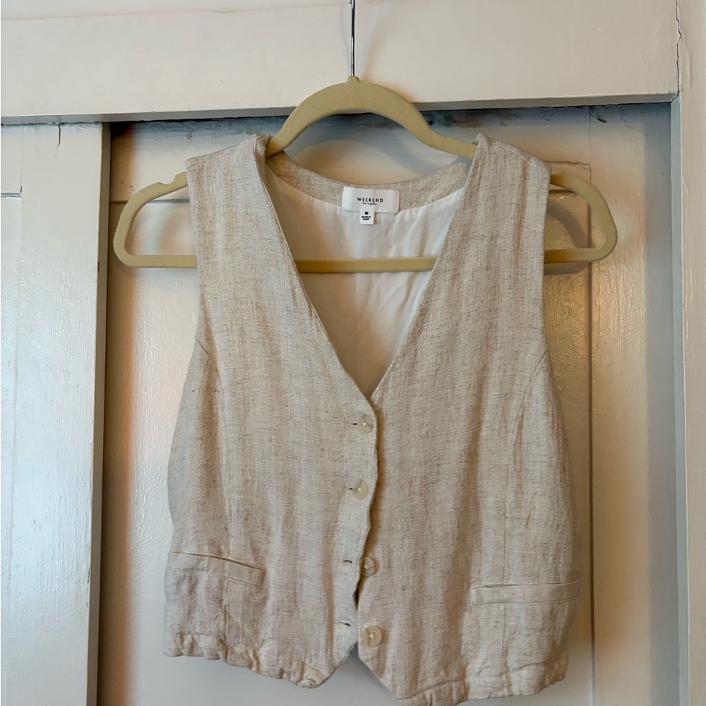 Wilfred Beige Linen Vest